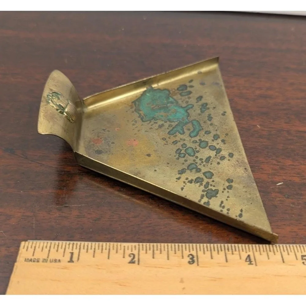 Antique Benedict Karnak Brass No 776 Scarab Crumb Tray Egyptian Revival 1910s